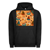 Pigment Black Fall Pumpkins Autumn Coffee Urban Hoodie - texasbilliewilder
