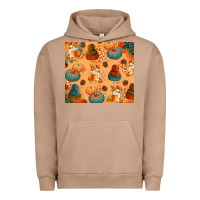 Pigment Burro Fall Pumpkins Autumn Coffee Urban Hoodie - texasbilliewilder