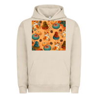 Pigment French Oak Fall Pumpkins Autumn Coffee Urban Hoodie - texasbilliewilder
