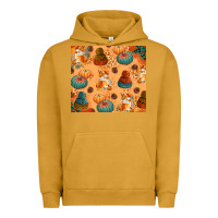 Pigment Peanut Butter Fall Pumpkins Autumn Coffee Urban Hoodie - texasbilliewilder