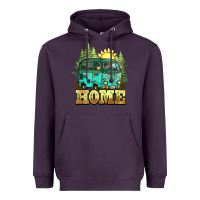 Plum camping caravan home Heavyweight Hoodie - NancyCooperArtShop
