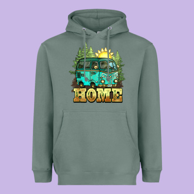 Camping Caravan Home Heavyweight Hoodie Designed By Nancycooperartshop