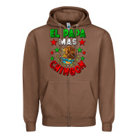 Chestnut El Papa Mas Chingon Mexican Zipper Hoodie - LillyAllenDesigns
