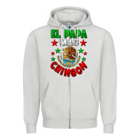 Dove Grey El Papa Mas Chingon Mexican Zipper Hoodie - LillyAllenDesigns