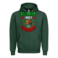 Sports Green El Papa Mas Chingon Mexican Zipper Hoodie - LillyAllenDesigns