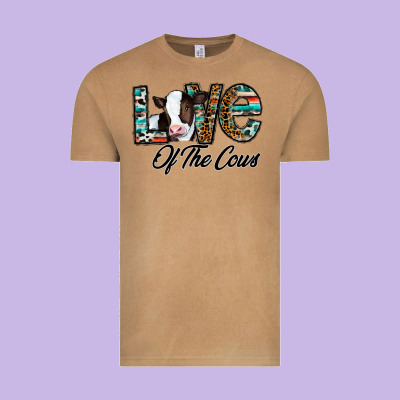 Love Of The Cows Vintage Tee Designed By Cowhidedigitalart