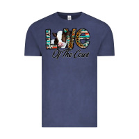 Vintage Denim love of the cows Vintage Tee - CowhideDigitalArt