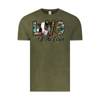 Vintage Olive love of the cows Vintage Tee - CowhideDigitalArt