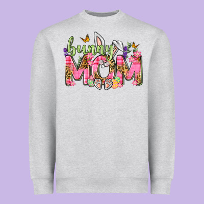 Bunny Mom Easter Day Heavyweight Sweatshirt Designed By Neo Western