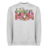 Heather Grey Bunny Mom Easter Day Heavyweight Sweatshirt - Neo Western