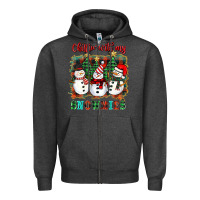 Charcoal Heather chillin with my snowies Zipper Hoodie - BarkalooDesign