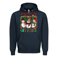 Navy chillin with my snowies Zipper Hoodie - BarkalooDesign