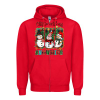 Red chillin with my snowies Zipper Hoodie - BarkalooDesign