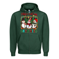 Sports Green chillin with my snowies Zipper Hoodie - BarkalooDesign