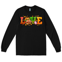 Black love with hamburger Long Sleeve Tee - AdoDesignShop