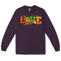 Plum love with hamburger Long Sleeve Tee - AdoDesignShop