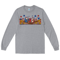 Heather Grey american nurse libbey glass Long Sleeve Tee - BundleAndBundleShop