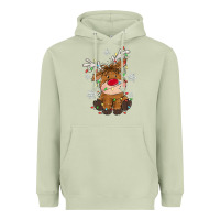Matcha Christmas reindeer Heavyweight Hoodie - MaliasSmallBusiness