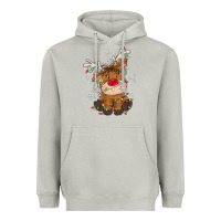 Moon Dust Christmas reindeer Heavyweight Hoodie - MaliasSmallBusiness