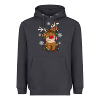 Smoke Christmas reindeer Heavyweight Hoodie - MaliasSmallBusiness