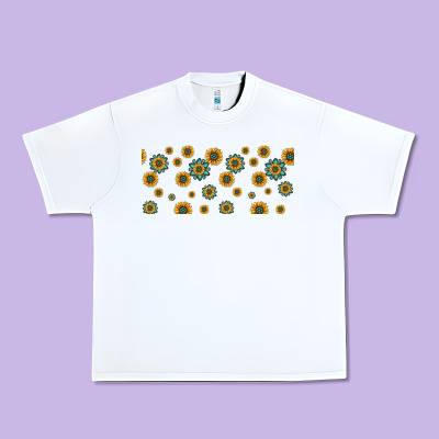 Sunflowers And Turquoise 16oz Libbey Glass Urban Heavy Tee Designed By Hra Design Shop