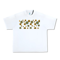 White sunflowers and turquoise 16oz libbey glass Urban Heavy Tee - HRA Design Shop