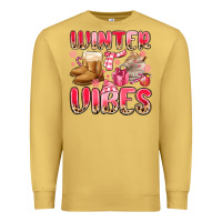 Antique Gold pink winter vibes Premium Sweatshirt - MaliasSmallBusiness