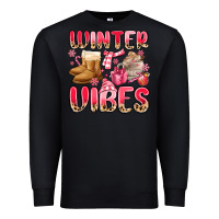 Black pink winter vibes Premium Sweatshirt - MaliasSmallBusiness
