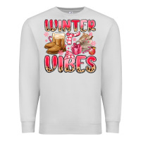 Dove Grey pink winter vibes Premium Sweatshirt - MaliasSmallBusiness