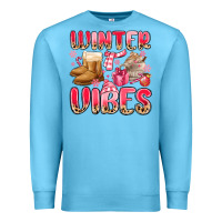 Ocean Blue pink winter vibes Premium Sweatshirt - MaliasSmallBusiness