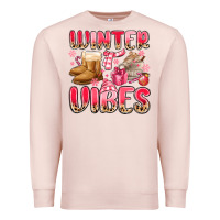 Pale Pink pink winter vibes Premium Sweatshirt - MaliasSmallBusiness