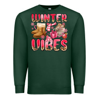 Sports Green pink winter vibes Premium Sweatshirt - MaliasSmallBusiness