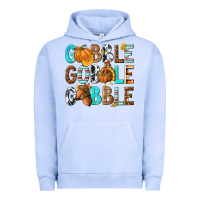 Pigment Grape Ice Gobble Gobble Gobble with Turkey Urban Hoodie - texasbilliewilder