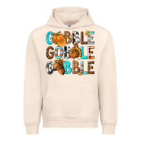 Sandshell Gobble Gobble Gobble with Turkey Urban Hoodie - texasbilliewilder