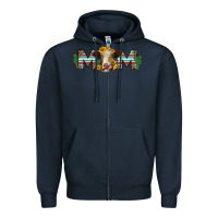 Navy sunflower hereford cattle and cactus  mom Zipper Hoodie - Jasminsmagicworld