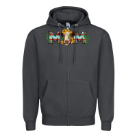 Smoke sunflower hereford cattle and cactus  mom Zipper Hoodie - Jasminsmagicworld