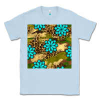 Dusty Blue camouflage leopard gemstone seamless pattern Classic Tee - BundleAndBundleShop