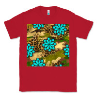 Red camouflage leopard gemstone seamless pattern Classic Tee - BundleAndBundleShop