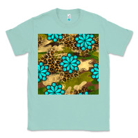 Seafoam camouflage leopard gemstone seamless pattern Classic Tee - BundleAndBundleShop