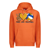 Carrot peace love volleyball Premium Hoodie - AdoDesignShop