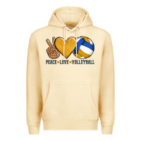 Pina Colada peace love volleyball Premium Hoodie - AdoDesignShop