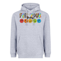 Heather Grey feel your feelings Heavyweight Hoodie - NancyCooperArtShop