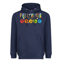 Navy feel your feelings Heavyweight Hoodie - NancyCooperArtShop