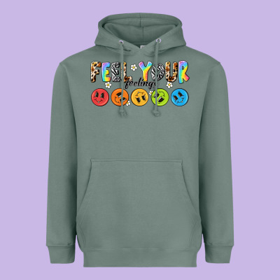 Feel Your Feelings Heavyweight Hoodie Designed By Nancycooperartshop