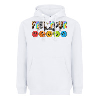 White feel your feelings Heavyweight Hoodie - NancyCooperArtShop