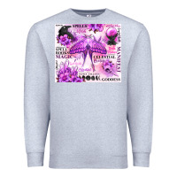 Heather Grey witchy celestial witch Premium Sweatshirt - MaliasSmallBusiness