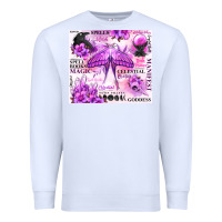 White witchy celestial witch Premium Sweatshirt - MaliasSmallBusiness