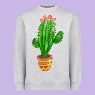 Mexican Cactus Heavyweight Sweatshirt Designed By Fadigitalartstudio