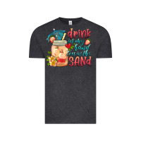 Vintage Black drink in my hand toes in the sand Vintage Tee - HRA Design Shop