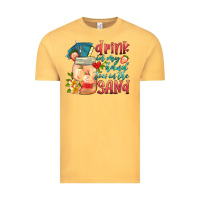 Vintage Mustard drink in my hand toes in the sand Vintage Tee - HRA Design Shop